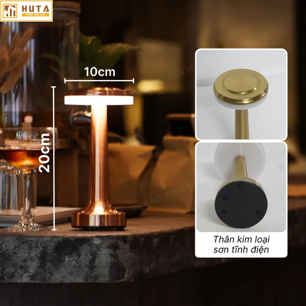 Cho Thuê Đèn Bàn Cảm Ứng Mã RESDIA1 | Decor Sự Kiện | Điều Chỉnh Độ Sáng