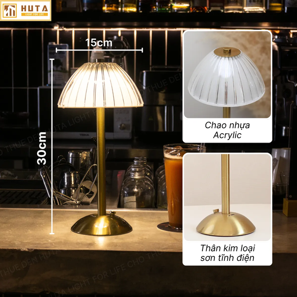 Cho Thuê Đèn Bàn Cảm Ứng Mã RESDUNON | Decor Sự Kiện | Điều Chỉnh Ánh Sáng