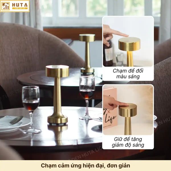 Cho Thuê Đèn Bàn Cảm Ứng Mã RESTRU | Điều Chỉnh Độ Sáng | Ba Màu Ánh Sáng