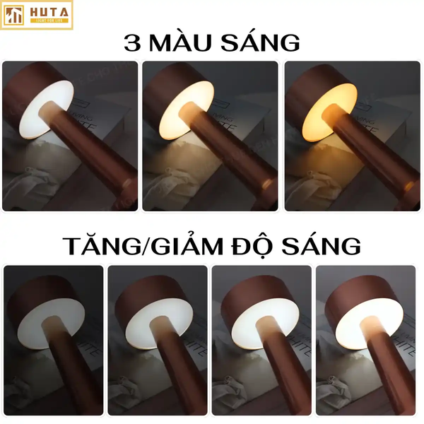 Cho Thuê Đèn Bàn Cảm Ứng Mã RESTRU | Điều Chỉnh Độ Sáng | Ba Màu Ánh Sáng