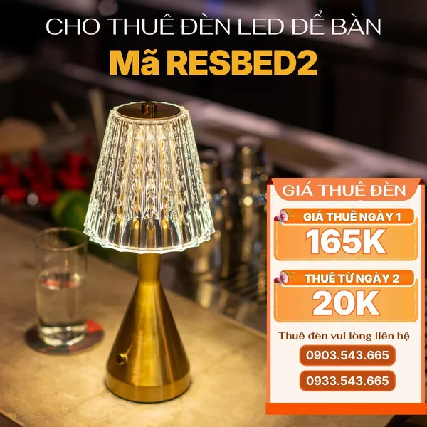 Cho Thuê Đèn Trang Trí Bàn Tiệc Mã RESBED2