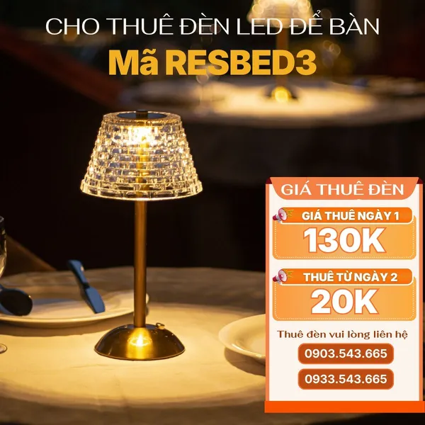 Cho Thuê Đèn Trang Trí Bàn Tiệc Mã RESBED3