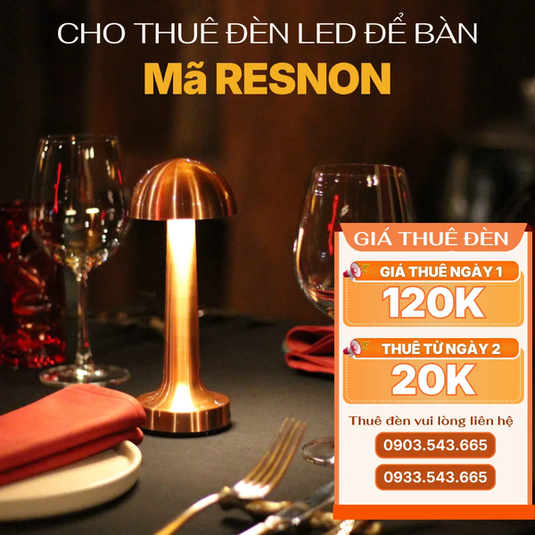 Cho Thuê Đèn Led Để Bàn Mã RESNON | Chạm Cảm Ứng | ĐIều Chỉnh Độ Sáng
