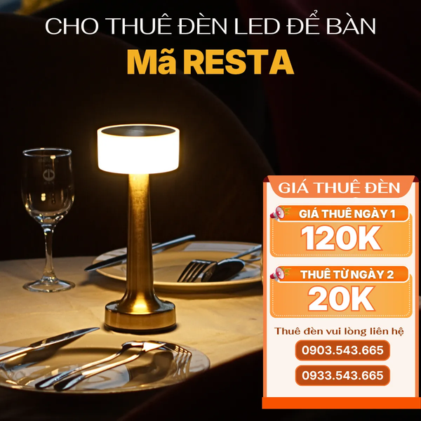 Cho Thuê Đèn Led Để Bàn Mã RESTA | Chạm Cảm Ứng | Điều Chỉnh Độ Sáng