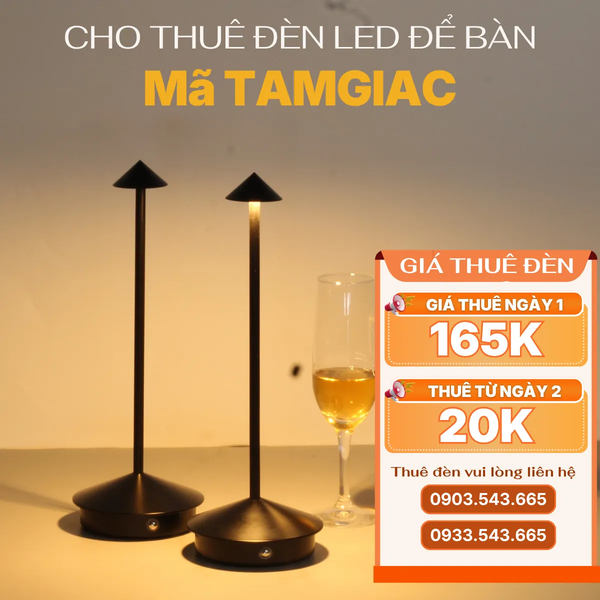 Cho Thuê Đèn Trang Trí Bàn Tiệc Mã TAMGIAC | Chạm Cảm Ứng | Decor Sự Kiện