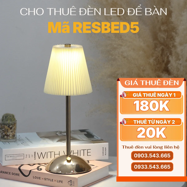Cho Thuê Đèn Led Để Bàn Mã RESBED5 | Chạm Cảm Ứng | Decor Sự Kiện