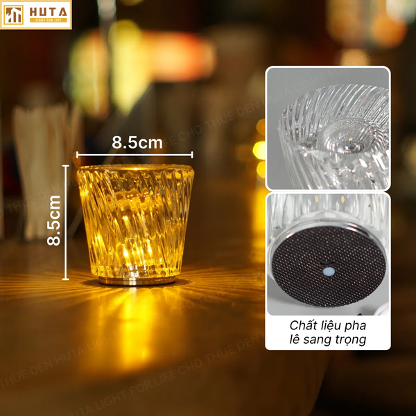 Cho Thuê Đèn Bàn Trang Trí Tiệc Mã PLCOC | Ba Kiểu Ánh Sáng | Thiết Kế Sang Trọng