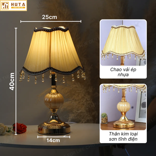 Cho Thuê Đèn Ngủ Thân Kim Loại Mã CD1 | Điều Chỉnh Độ Sáng | Decor Không Gian