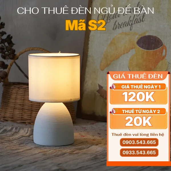 Cho Thuê Đèn Ngủ Thân Gốm Sứ Mã S2