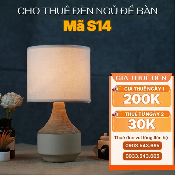 Cho Thuê Đèn Ngủ Thân Gốm Sứ Mã S14