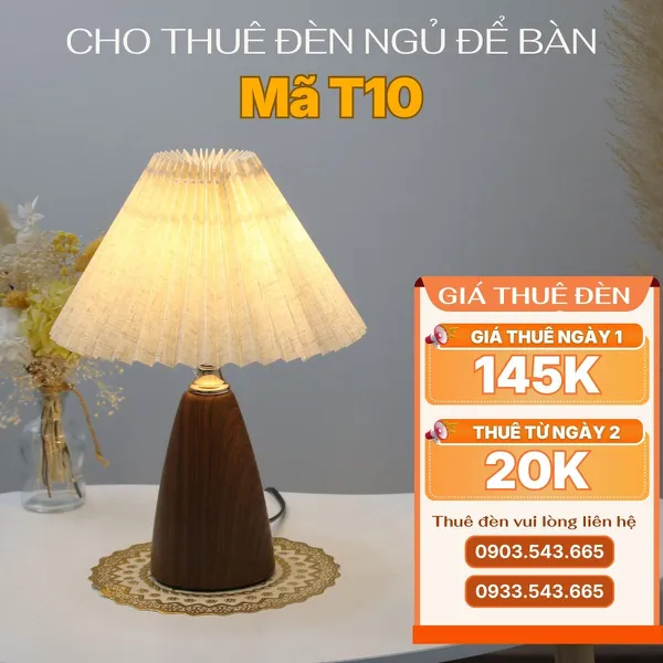 Cho Thuê Đèn Ngủ Thân Kim Loại Mã T10