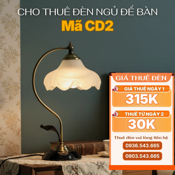 Cho Thuê Đèn Ngủ Thân Kim Loại Mã CD2 | Decor Không Gian | Quay Phim, Chụp Ảnh