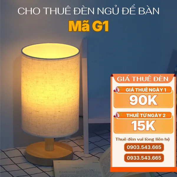 Cho Thuê Đèn Ngủ Decor Thân Gỗ Mã G1