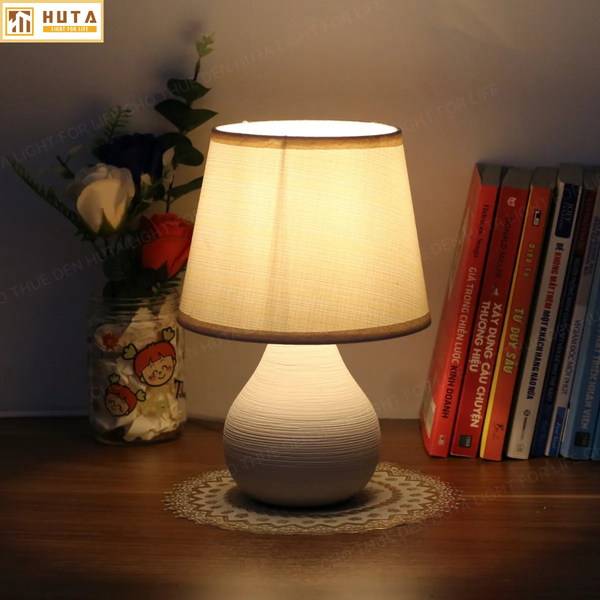 Cho Thuê Đèn Ngủ Thân Gốm Sứ Mã S1 | Decor Sự Kiện | Điều Chỉnh Ánh Sáng