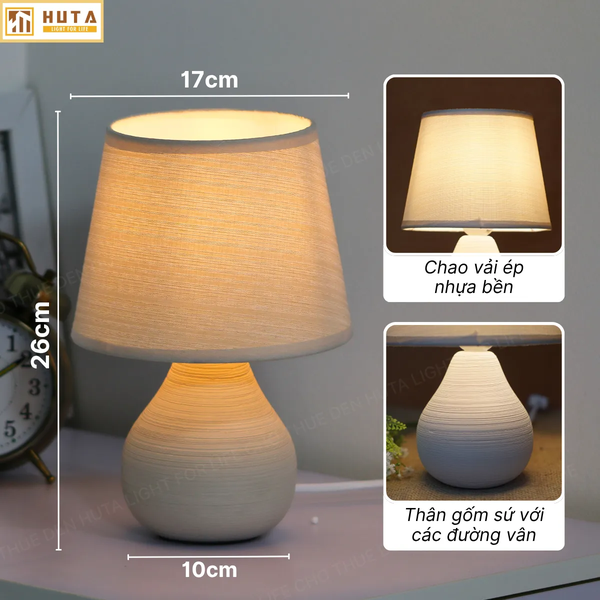 Cho Thuê Đèn Ngủ Thân Gốm Sứ Mã S1 | Decor Sự Kiện | Điều Chỉnh Ánh Sáng