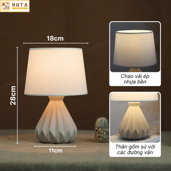 Cho Thuê Đèn Ngủ Thân Gốm Sứ Mã S13 |  Trang Trí Sự Kiện | Ba Màu Ánh Sáng
