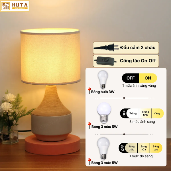 Cho Thuê Đèn Ngủ Thân Gốm Sứ Mã S14 | Decor Sự Kiện | Ba Màu Ánh Sáng