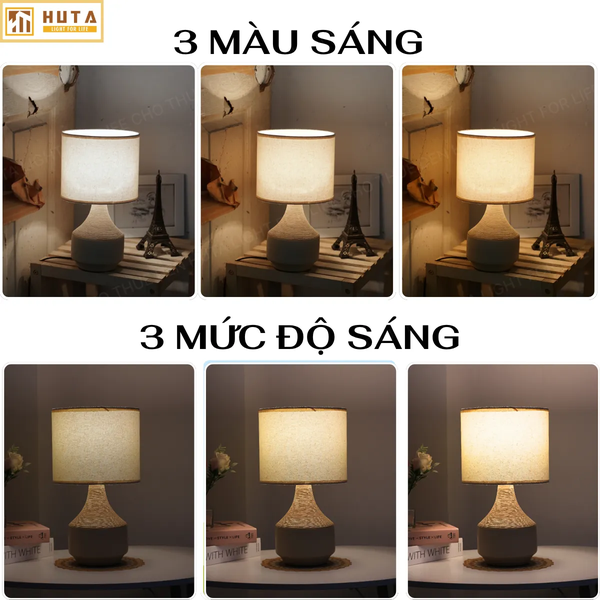 Cho Thuê Đèn Ngủ Thân Gốm Sứ Mã S14 | Decor Sự Kiện | Ba Màu Ánh Sáng