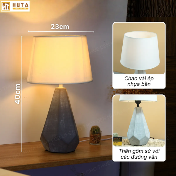 Cho Thuê Đèn Ngủ Thân Gốm Sứ Mã S15 | Điều Chỉnh Ánh Sáng | Trang Trí Sự Kiện