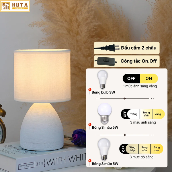 Cho Thuê Đèn Ngủ Thân Gốm Sứ Mã S2 | Decor Sự Kiện | Điều Chỉnh Ánh Sáng