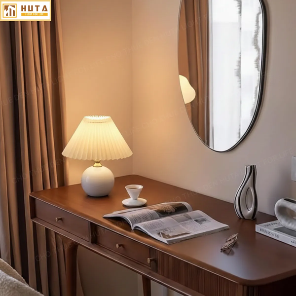 Cho Thuê Đèn Ngủ Thân Gốm Sứ Mã S8 | Điều Chỉnh Độ Sáng | Ánh Sáng Vàng