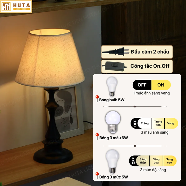 Cho Thuê Đèn Ngủ Thân Kim Loại Mã T2 | Decor Không Gian | Điều Chỉnh Ánh Sáng