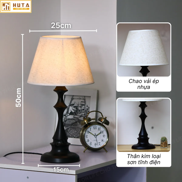 Cho Thuê Đèn Ngủ Thân Kim Loại Mã T2 | Decor Không Gian | Điều Chỉnh Ánh Sáng