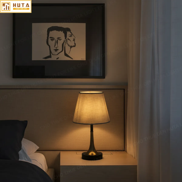 Cho Thuê Đèn Ngủ Thân Kim Loại Mã T5 | Decor Không Gian | Ba Màu Ánh Sáng