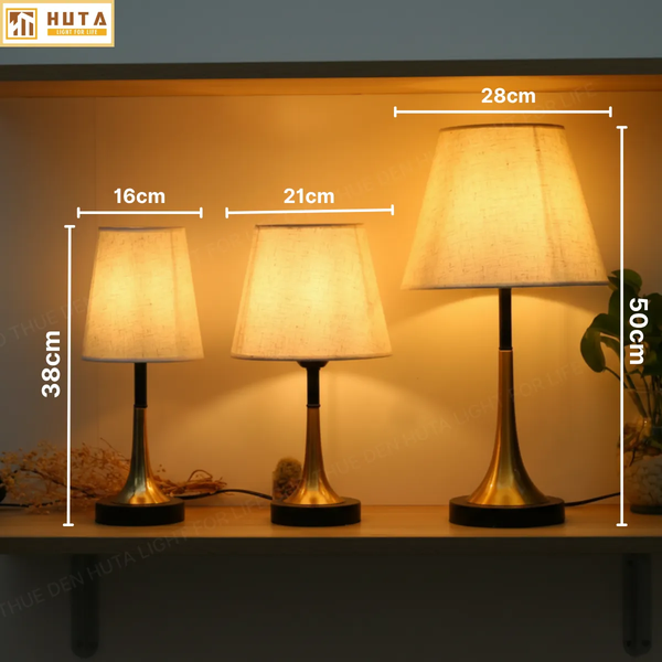 Cho Thuê Đèn Ngủ Thân Kim Loại Mã T5 | Decor Không Gian | Ba Màu Ánh Sáng