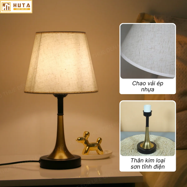 Cho Thuê Đèn Ngủ Thân Kim Loại Mã T5 | Decor Không Gian | Ba Màu Ánh Sáng