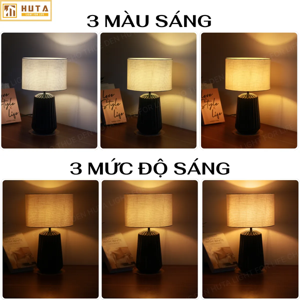 Cho Thuê Đèn Ngủ Thân Gốm Sứ Mã S17 | Decor Sự Kiện | Ánh Sáng Vàng