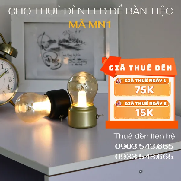 Cho Thuê Đèn Bàn Cảm Ứng Trang Trí Bàn Tiệc Mã MN1