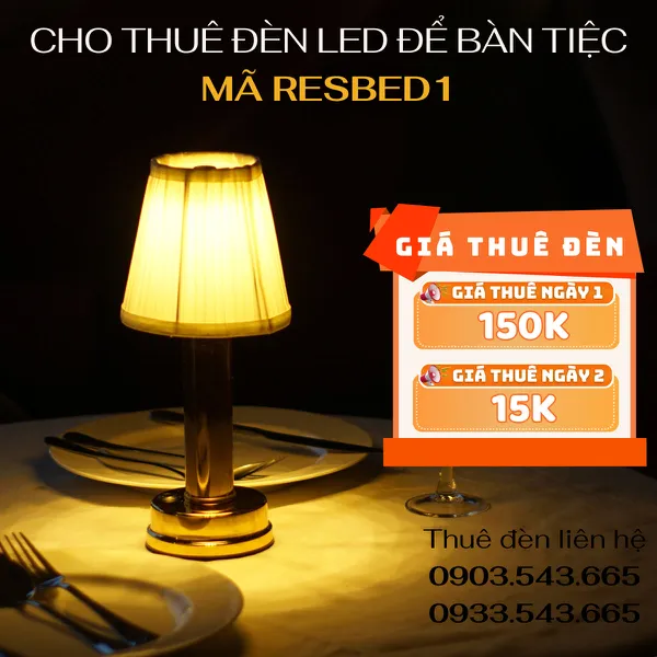 Cho Thuê Đèn Trang Trí Bàn Tiệc Mã RESBED1