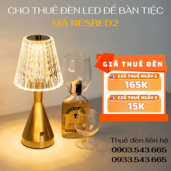 Cho Thuê Đèn Trang Trí Bàn Tiệc Mã RESBED2