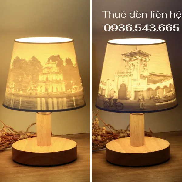 Cho Thuê Đèn Decor Thân Gỗ Mã G9