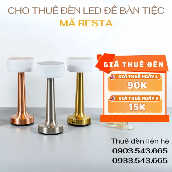 Cho Thuê Đèn Trang Trí Bàn Tiệc Mã RESTA