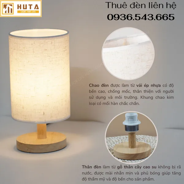 Cho Thuê Đèn Ngủ Decor Thân Gỗ Mã G1
