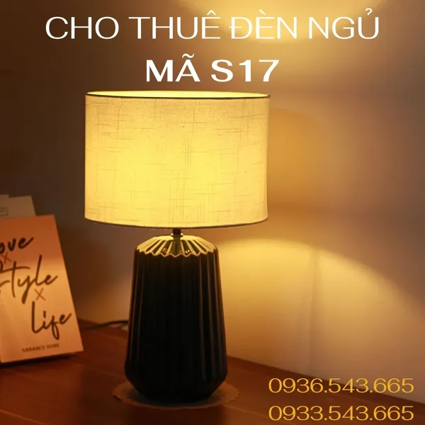 Cho Thuê Đèn Ngủ Thân Gốm Sứ Trang Trí Sự Kiện Mã S17
