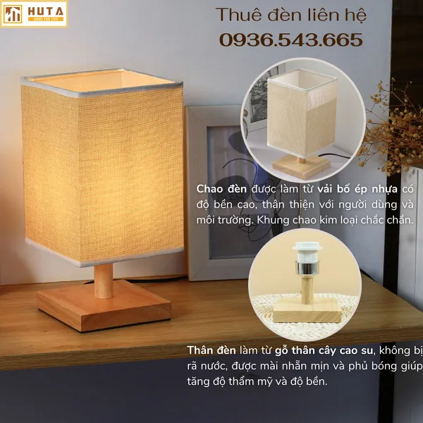 Cho Thuê Đèn Ngủ Thân Gỗ Mã G3