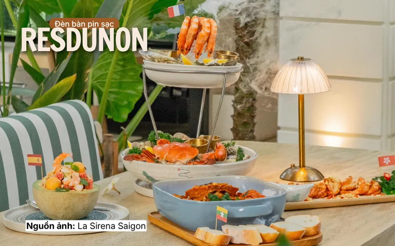 Đèn bàn pin sạc RESDUNON
