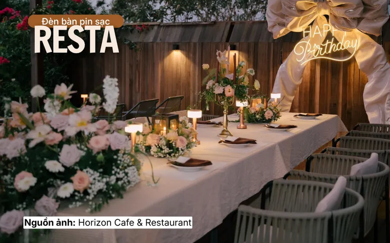 Đèn bàn pin sạc RESTA