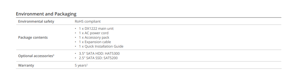 Thiết bị mở rộng NAS Synology DX1222 Thiết bị mở rộng NAS Synology DX1222