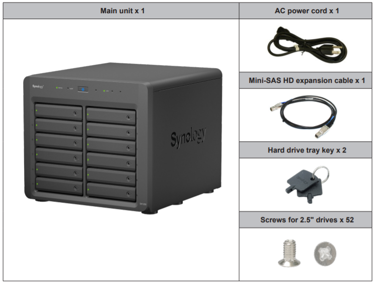 Thiết bị mở rộng NAS Synology DX1222 Thiết bị mở rộng NAS Synology DX1222