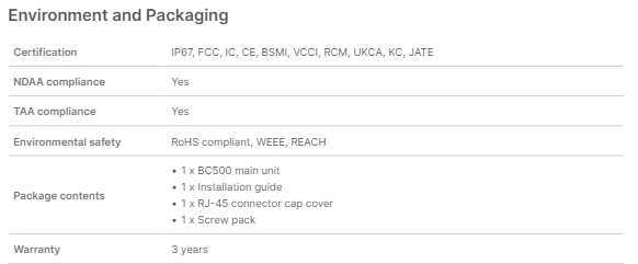 Camera IP Synology BC500 Camera IP Synology BC500