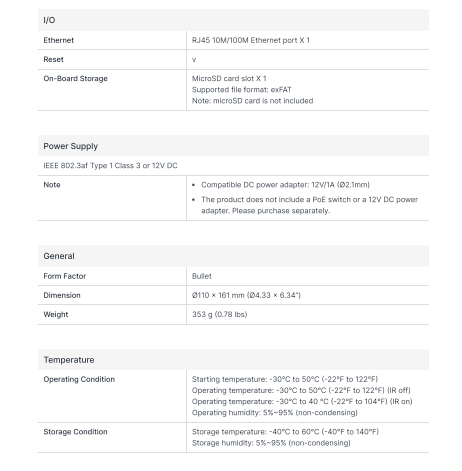 Camera IP Synology BC510 Camera IP Synology BC510