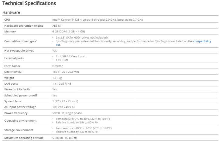 Đầu ghi hình NVR Synology DVA1622 Đầu ghi hình NVR Synology DVA1622