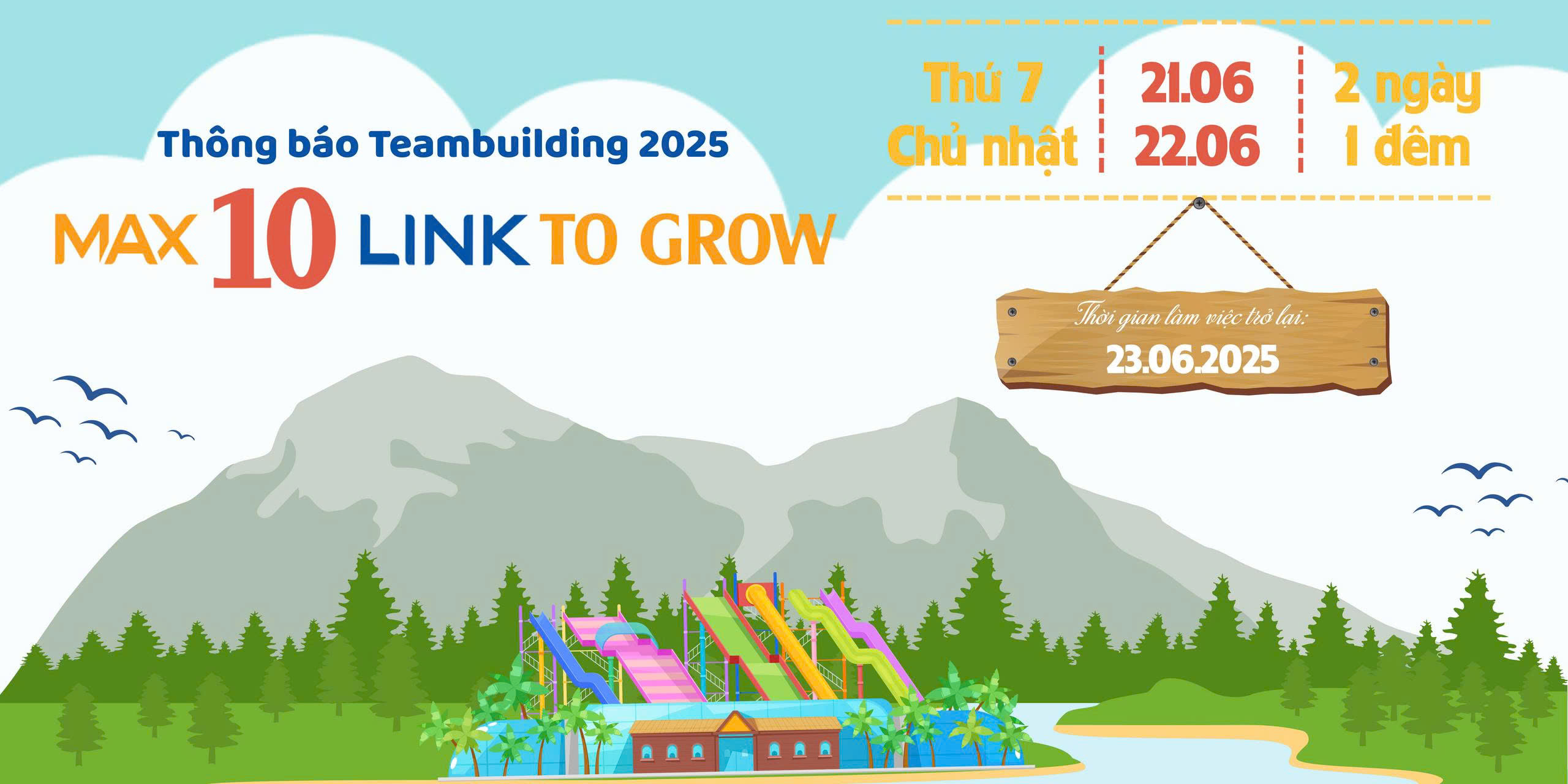 MaxLink Thông Báo Lịch Nghỉ Teambuilding 2025 MaxLink Thông Báo Lịch Nghỉ Teambuilding 2025