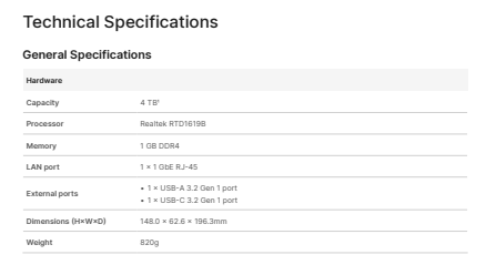 Ổ cứng di động Synology BeeStation Plus BST170-8T Ổ cứng di động Synology BeeStation Plus BST170-8T