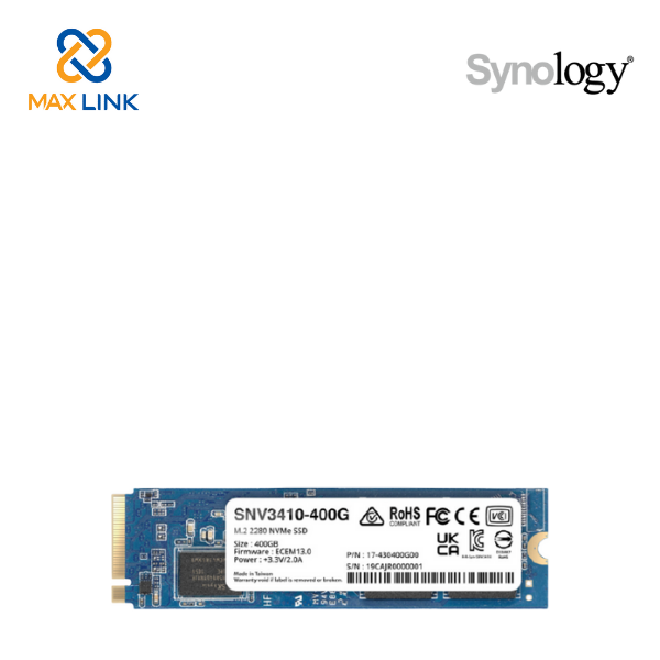 Ổ cứng SSD Synology M.2 22110 NVMe SNV3410-400G Ổ cứng SSD Synology M.2 22110 NVMe SNV3410-400G