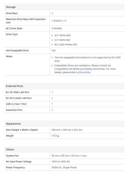 Thiết bị lưu trữ mạng NAS Synology DS725neo+ Thiết bị lưu trữ mạng NAS Synology DS725neo+